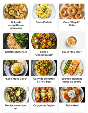 Planche du Challenge présentant des idées de recettes et d’assiettes